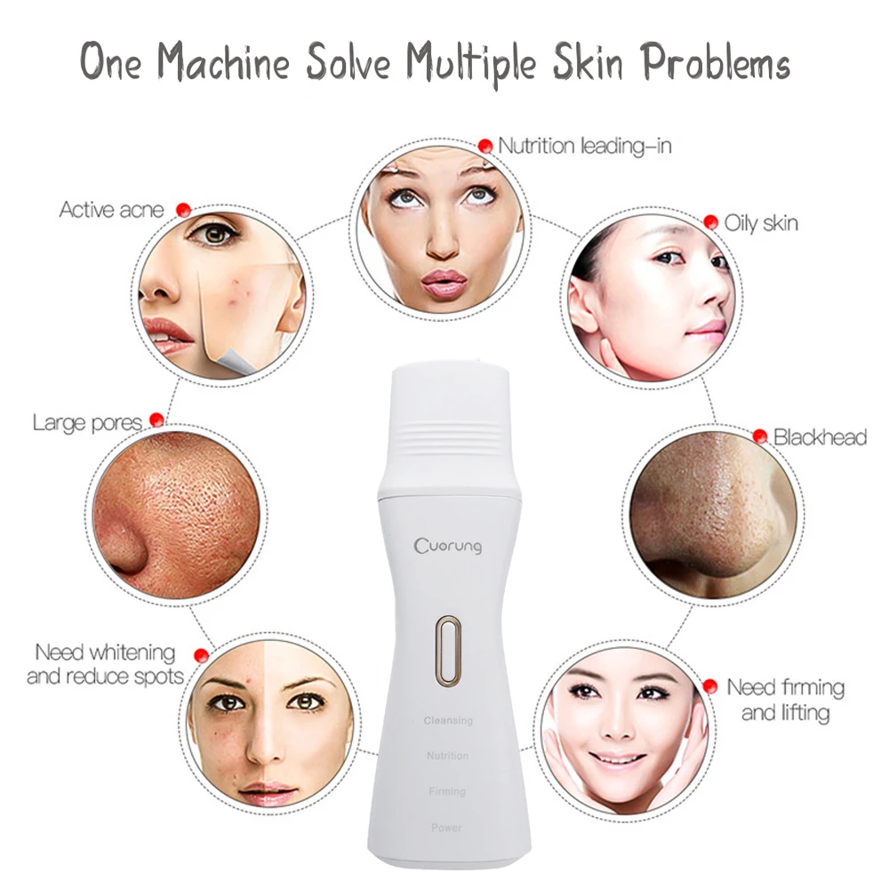 Ultrasonic Face Skin Scrubber Cleanser Deep Cleaning Machine Ultrasound Facial Cleaner Ion Pores Peeling Lifting Skin Care Tool
Ultrasonic Face Skin Scrubber Cleanser Deep Cleaning Machine Ultrasound Facial Cleaner Ion Pores Peeling Lifting Skin Care Tool