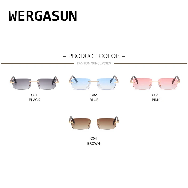 WERGASUN Vintage Small Square Frame Sunglasses Women Luxury Brand Rectangle Fashion Gradient Sun Glasses Retro Shades UV400 
WERGASUN Vintage Small Square Frame Sunglasses Women Luxury Brand Rectangle Fashion Gradient Sun Glasses Retro Shades UV400