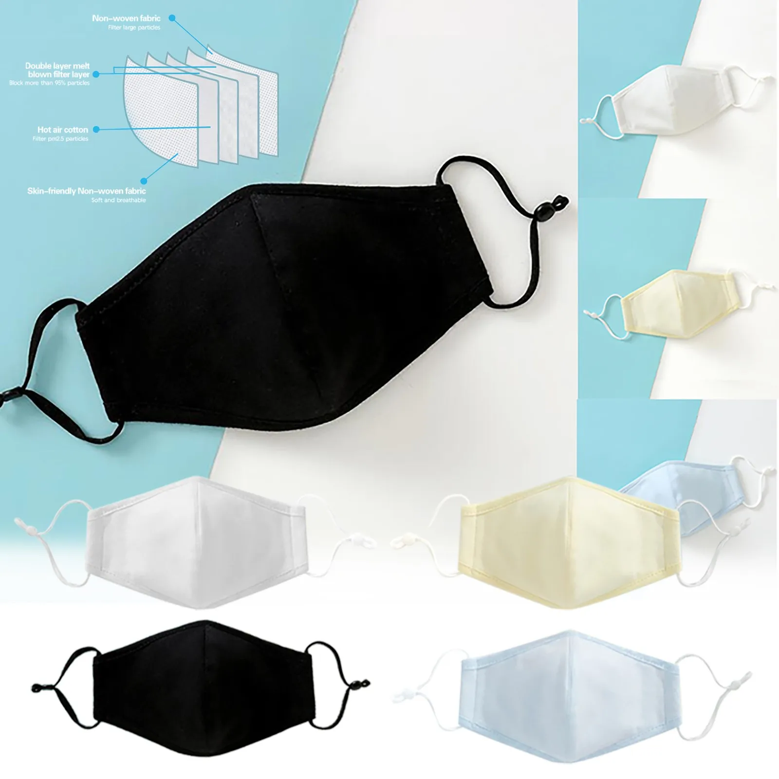 Adult Soild Color Face Mask PM2.5 Windproof Foggy Haze Pollution Washable Cloth Masks Adjustable Earloop Bandage Masque NEW
Adult Soild Color Face Mask PM2.5 Windproof Foggy Haze Pollution Washable Cloth Masks Adjustable Earloop Bandage Masque NEW
