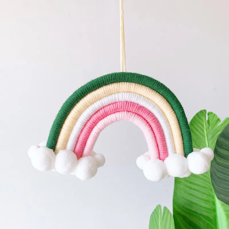Kids Room Decor Pendant Hand-Woven Creative Cloud Rainbow Wall Hanging Adornment Photography Props Holiday Party Accessories
Kids Room Decor Pendant Hand-Woven Creative Cloud Rainbow Wall Hanging Adornment Photography Props Holiday Party Accessories