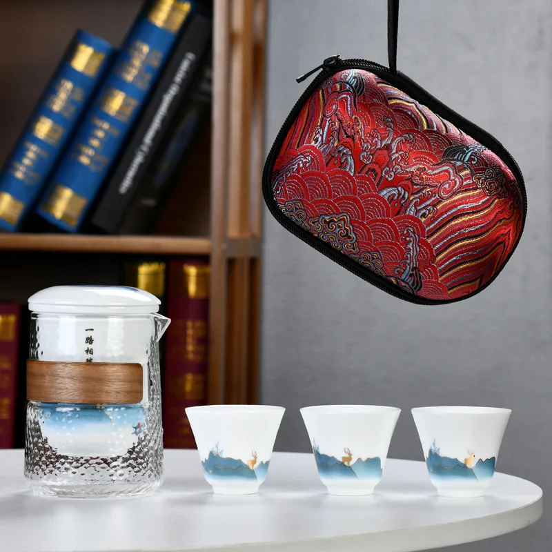 1 Teapot 3 cups Tea set of family travel outdoor car portable kungfu tea set cultural creation Mini Gift express cup
1 Teapot 3 cups Tea set of family travel outdoor car portable kungfu tea set cultural creation Mini Gift express cup
