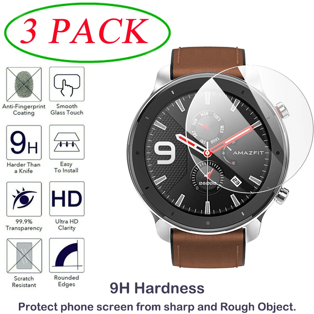 3pcs Tempered Glass Full Screen Protective Film Covers for Xiaomi Huami Amazfit GTR 47/42 Smart Watch high quality scratch proof
3pcs Tempered Glass Full Screen Protective Film Covers for Xiaomi Huami Amazfit GTR 47/42 Smart Watch high quality scratch proof