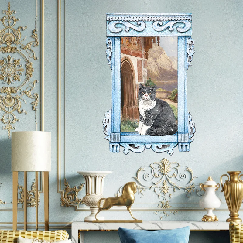 Cartoon 3D Castle Window View Cat Stickers for Home Children's Room Hallway Corridor Kids Bedroom Decoration PVC Wall Stickers
Cartoon 3D Castle Window View Cat Stickers for Home Children's Room Hallway Corridor Kids Bedroom Decoration PVC Wall Stickers