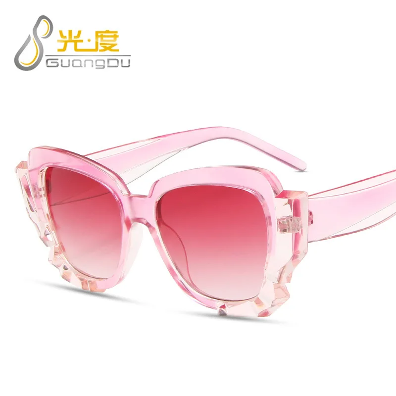 

Crystal clear unique sunglasses women men 2021 ladies fashion Bump sun glasses retro water chestnut oculos de sol feminino uv400