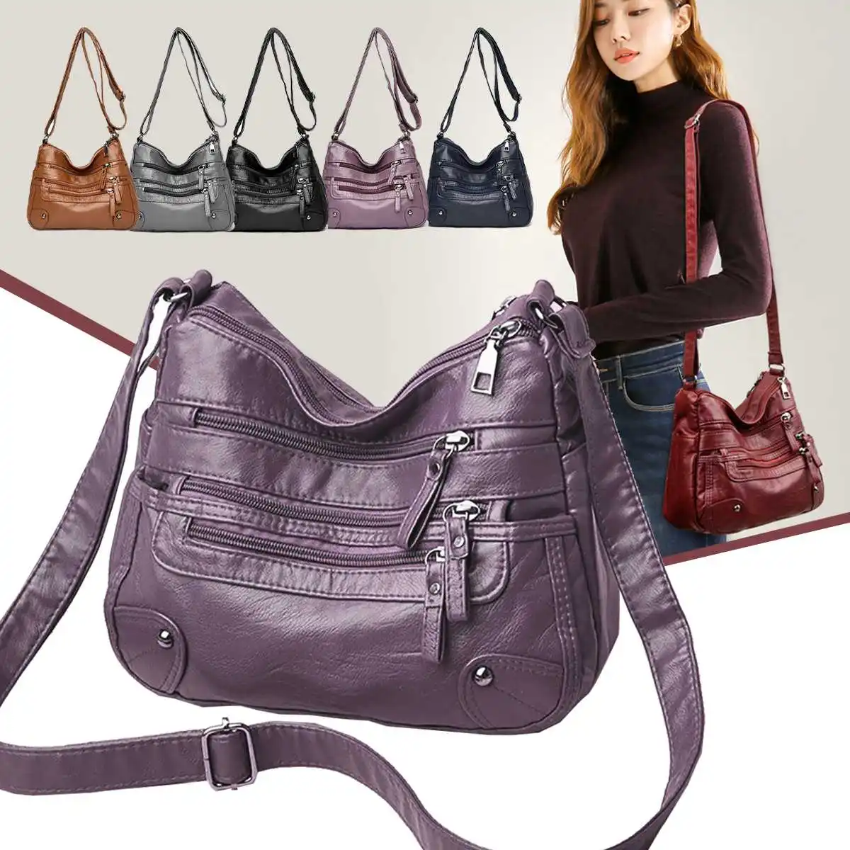 Soft Genuine Leather Handbag Elegant Fashion Tassel Female Shoulder Bag Large Capacity Simple Casual Women Crossbody Bag NEW
Soft Genuine Leather Handbag Elegant Fashion Tassel Female Shoulder Bag Large Capacity Simple Casual Women Crossbody Bag NEW