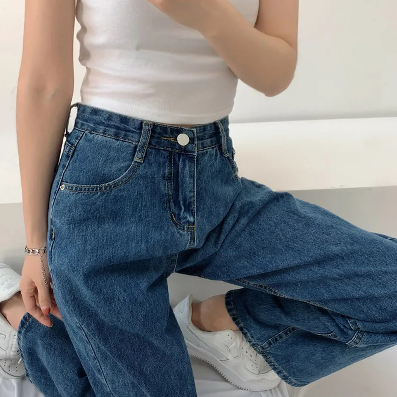 Women's Korean High Waist Straight Jeans 2021 Spring Lady Hole Casual Side Split Pants Female Fashion Wide Leg Long Trousers 
Women's Korean High Waist Straight Jeans 2021 Spring Lady Hole Casual Side Split Pants Female Fashion Wide Leg Long Trousers