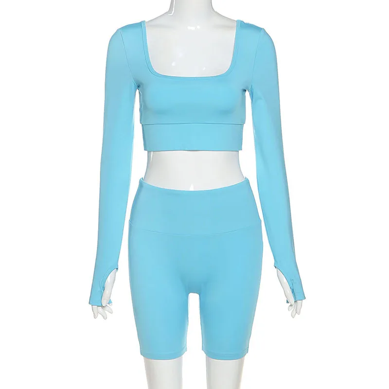 Sexy High Street Long Sleeve Top & Shorts Two Piece Set 2021 Solid Soft Cotton Stretch Fitness Running Tracksuit Women Sportwear
Sexy High Street Long Sleeve Top & Shorts Two Piece Set 2021 Solid Soft Cotton Stretch Fitness Running Tracksuit Women Sportwear
