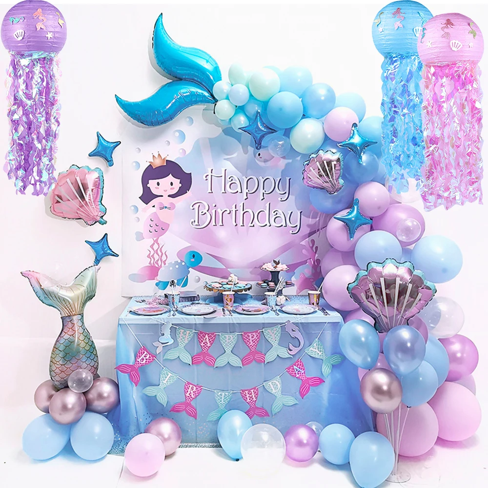 Little Mermaid Balloons Mermaid Tail Balloon Garland Arch Under the Sea Mermaid Theme Birthday Party Decorations Supplies
Little Mermaid Balloons Mermaid Tail Balloon Garland Arch Under the Sea Mermaid Theme Birthday Party Decorations Supplies