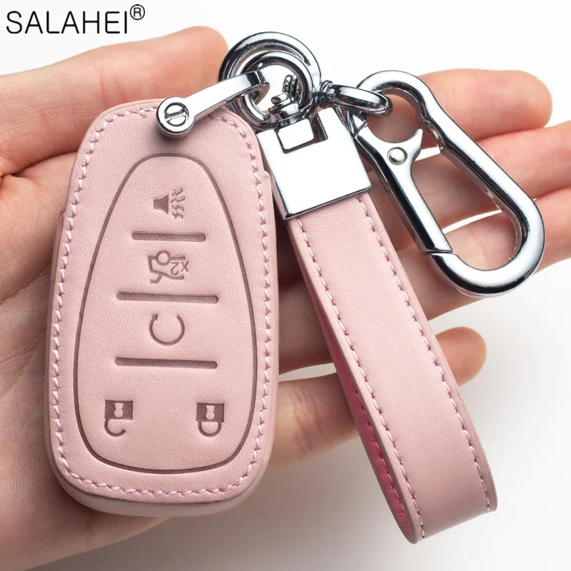 Leather Smart Car Key Cover Shell Case FOB Protector For Chevrolet 2016 2017 Camaro For Cruze Malibu Volt Keychain Accessories
Leather Smart Car Key Cover Shell Case FOB Protector For Chevrolet 2016 2017 Camaro For Cruze Malibu Volt Keychain Accessories