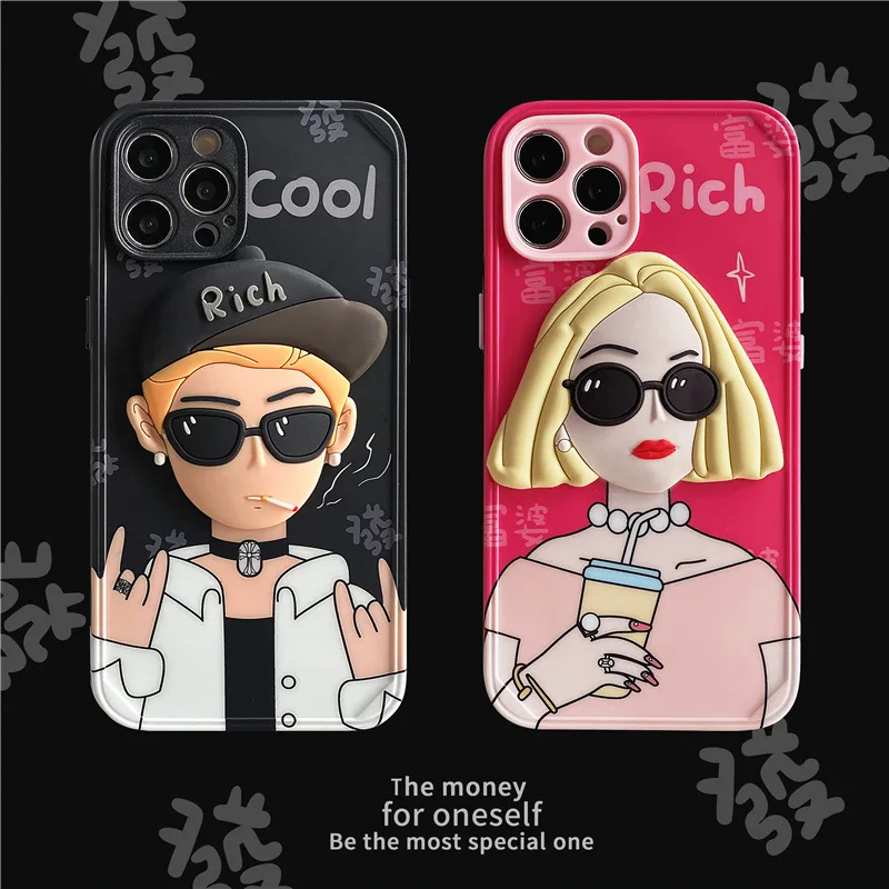 3D Cute Couple Mobile Phone Case Iphone 12 Mini 11 Pro Max 6s 7 8 Plus X Xr Xs SE Handsome Man Rich Woman Soft Protective Cover
3D Cute Couple Mobile Phone Case Iphone 12 Mini 11 Pro Max 6s 7 8 Plus X Xr Xs SE Handsome Man Rich Woman Soft Protective Cover