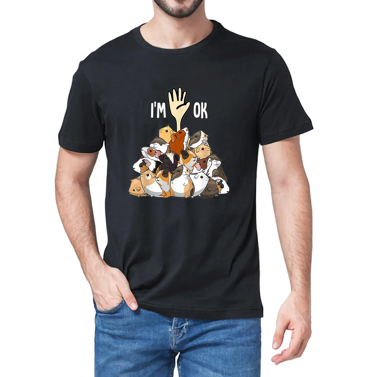 Unisex 100% Cotton Full Of Guinea Pigs I'm Ok Guinea Pig Hand Guinea Lover Men's Novelty Oversized T-Shirt Women Casual Tee
Unisex 100% Cotton Full Of Guinea Pigs I'm Ok Guinea Pig Hand Guinea Lover Men's Novelty Oversized T-Shirt Women Casual Tee