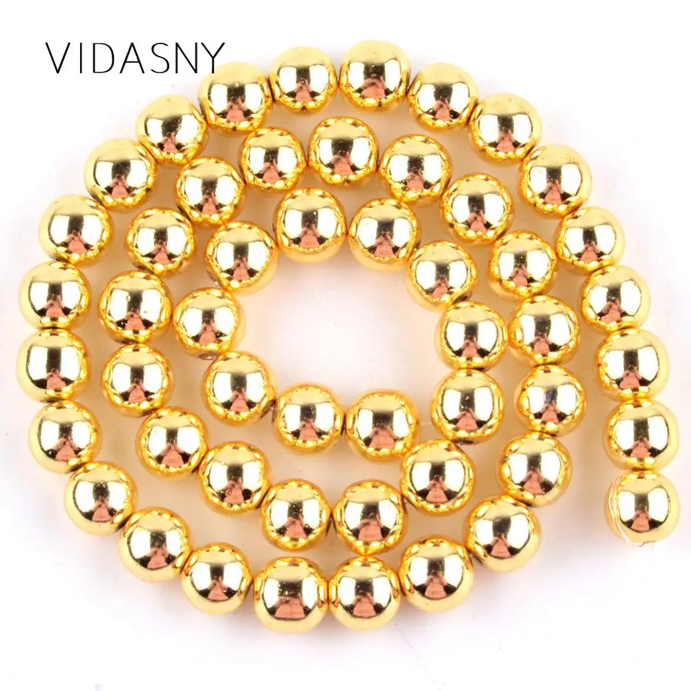 Natural Stone Beads Gold Hematite Round Loose Beads For Jewelry Making 4/6/8/10mm Diy Bracelet Jewellery Accessories 15inches
Natural Stone Beads Gold Hematite Round Loose Beads For Jewelry Making 4/6/8/10mm Diy Bracelet Jewellery Accessories 15inches