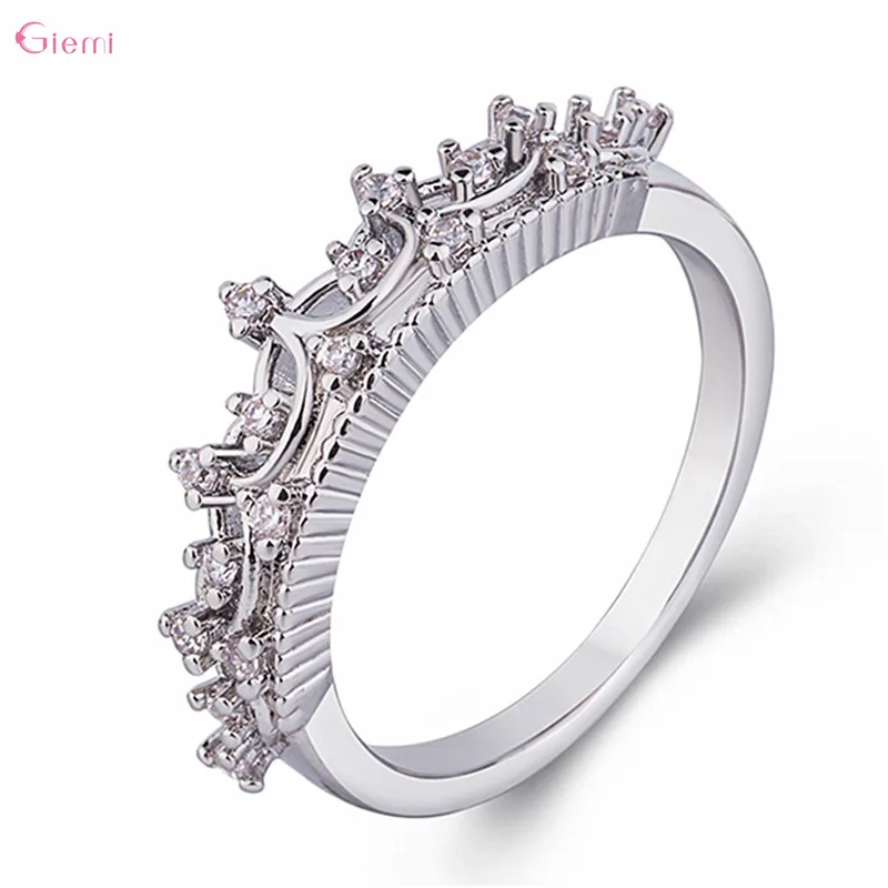 Authentic 925 Sterling Silver Princess Queen Crown Pattern Sparkling CZ Rings for Women Engagement Anniversary Jewelry
Authentic 925 Sterling Silver Princess Queen Crown Pattern Sparkling CZ Rings for Women Engagement Anniversary Jewelry