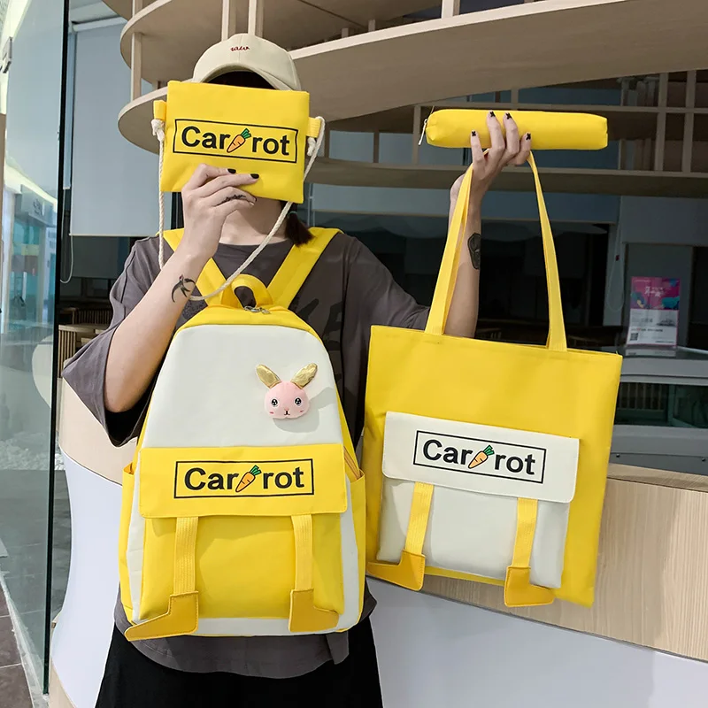2020 4Pcs/set Canvas School Bags For Teenager Girls Students High Quality Women School Travel Laptop Backpacks College Book Bags
2020 4Pcs/set Canvas School Bags For Teenager Girls Students High Quality Women School Travel Laptop Backpacks College Book Bags