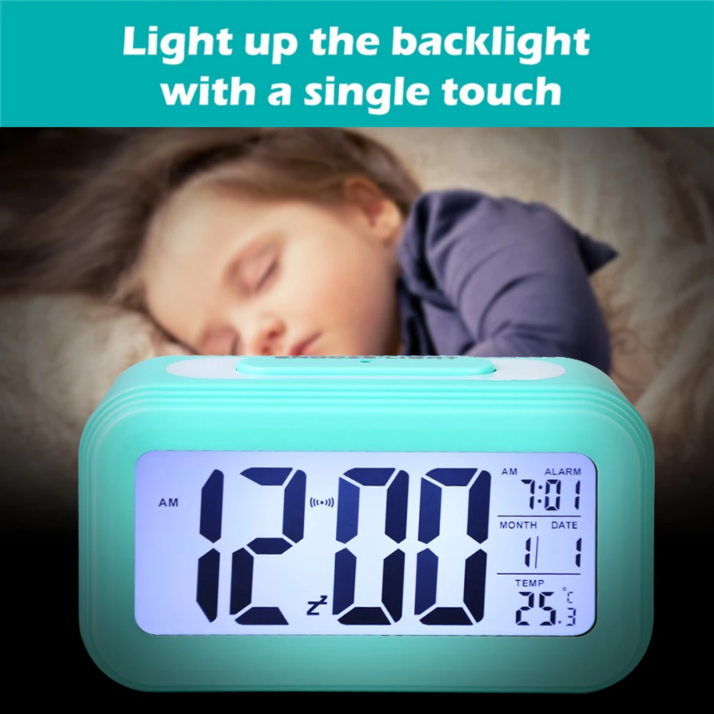 LED Digital Alarm Clock Electronic Clock Smart Mute Backlight Display Temperature & Calendar Snooze Function Alarm
LED Digital Alarm Clock Electronic Clock Smart Mute Backlight Display Temperature & Calendar Snooze Function Alarm
