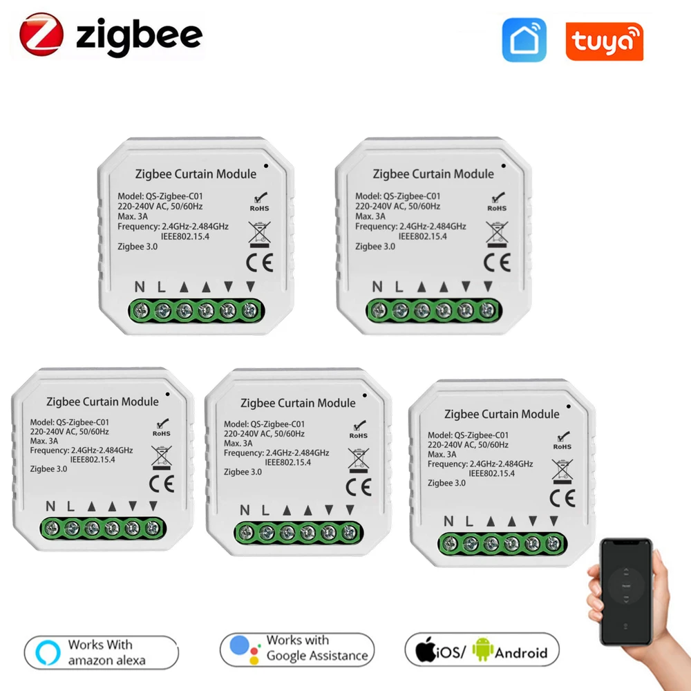 Модуль переключателя для штор Tuya ZigBee 3 0 Smart Life устройство сделай сам управления с