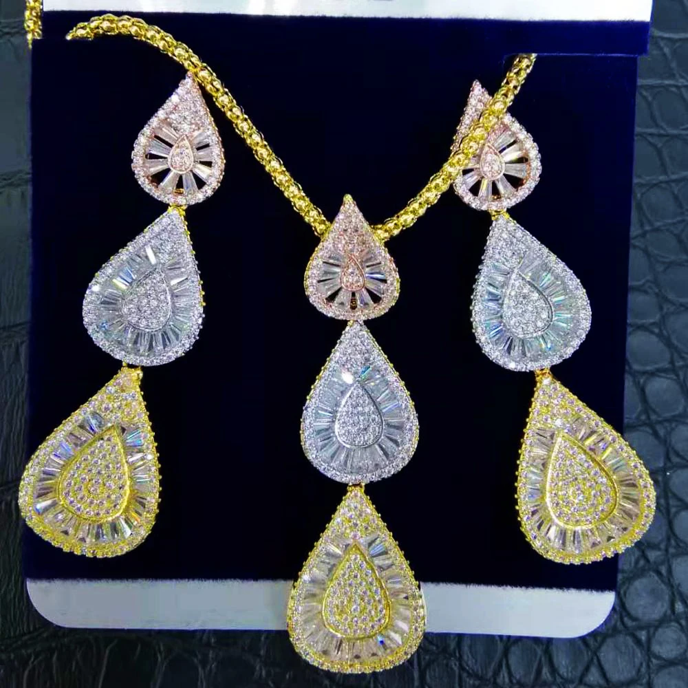 GODKI Luxury Water Drop Cubic Zircon Nigerian Necklace Earring Jewelry Sets For Women Wedding Indian Dubai Bridal Jewelry Sets
GODKI Luxury Water Drop Cubic Zircon Nigerian Necklace Earring Jewelry Sets For Women Wedding Indian Dubai Bridal Jewelry Sets