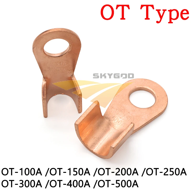 1/5pcs OT Type 100A 150A 200A 250A 300A 400A 500A Wire Terminal Red Copper Nose Lugs Crimp Open Mouth Cable End Connector Splice
1/5pcs OT Type 100A 150A 200A 250A 300A 400A 500A Wire Terminal Red Copper Nose Lugs Crimp Open Mouth Cable End Connector Splice