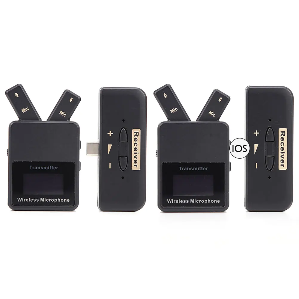Wireless Lavalier Microphone System 2.4GHz Wireless Clip-on Microphone Mini Lapel Collar Mic for iPhone Android Phone
Wireless Lavalier Microphone System 2.4GHz Wireless Clip-on Microphone Mini Lapel Collar Mic for iPhone Android Phone