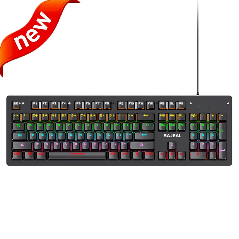 New Gaming Mechanical Keyboard Game Anti-ghosting RGB Mix Backlit Blue Switch 104 Key Wired Gaming Keyboard For Game Laptop PC
New Gaming Mechanical Keyboard Game Anti-ghosting RGB Mix Backlit Blue Switch 104 Key Wired Gaming Keyboard For Game Laptop PC