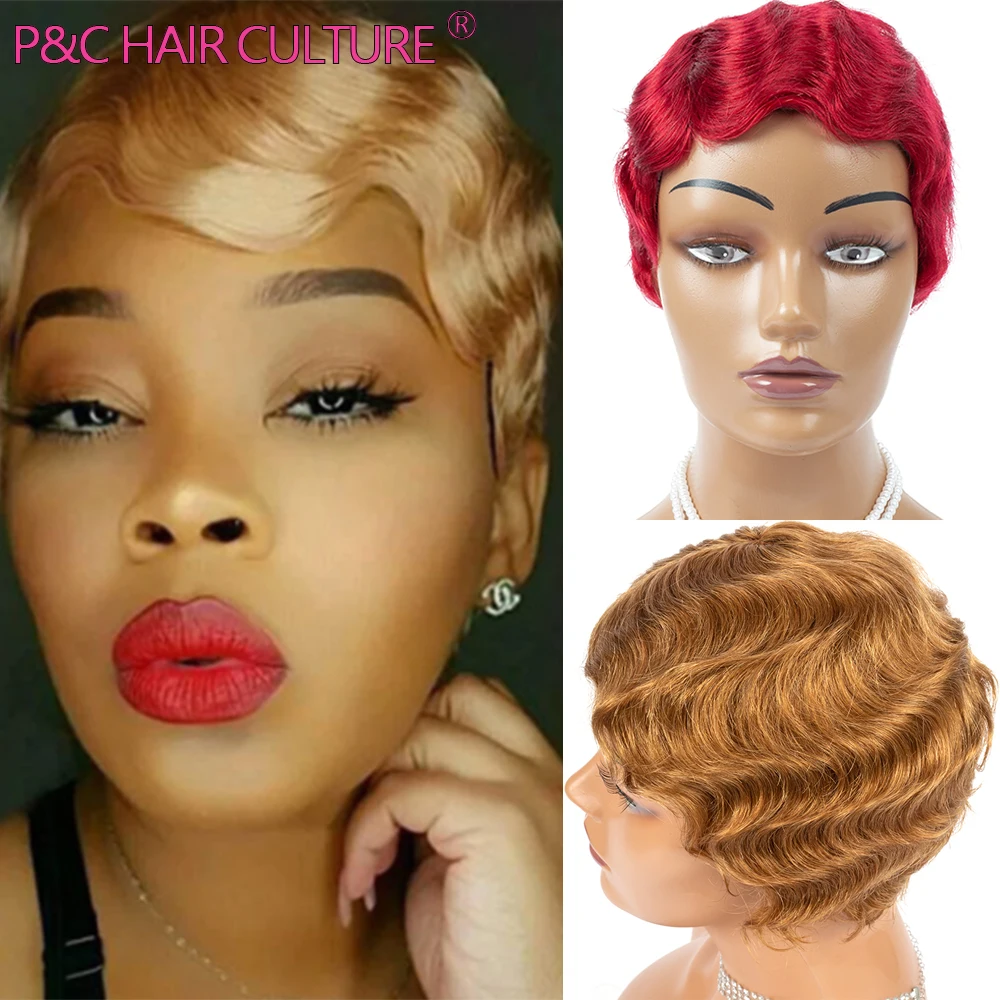 Short Vintage Finger Wave Wig Synthetic Hair Wigs Retro Pixie Cut Wigs Glueless Perruque For Black Women Blonde
Short Vintage Finger Wave Wig Synthetic Hair Wigs Retro Pixie Cut Wigs Glueless Perruque For Black Women Blonde