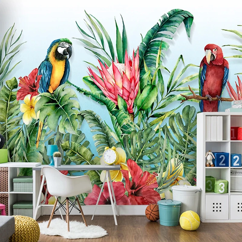 Modern Simple 3D Wallpaper Tropical Plants Leaf Bird Mural Restaurant Cafe Living Room Study Kid's Bedroom Background Wall Paper
Modern Simple 3D Wallpaper Tropical Plants Leaf Bird Mural Restaurant Cafe Living Room Study Kid's Bedroom Background Wall Paper