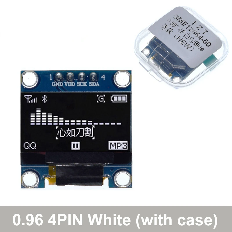 TZT White Blue color 128X64 OLED LCD LED Display Module For Arduino 0.96 I2C IIC Serial new original with Case
TZT White Blue color 128X64 OLED LCD LED Display Module For Arduino 0.96 I2C IIC Serial new original with Case