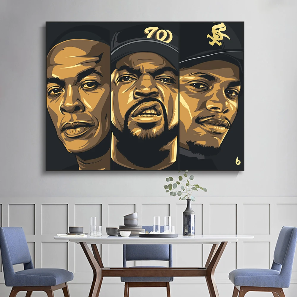 NWA Hip Hop Music Rapper Stars Ice Cube Canvas Posters and Prints Rapper Stars Paintings on the Wall Art Pictures Home Decor
NWA Hip Hop Music Rapper Stars Ice Cube Canvas Posters and Prints Rapper Stars Paintings on the Wall Art Pictures Home Decor