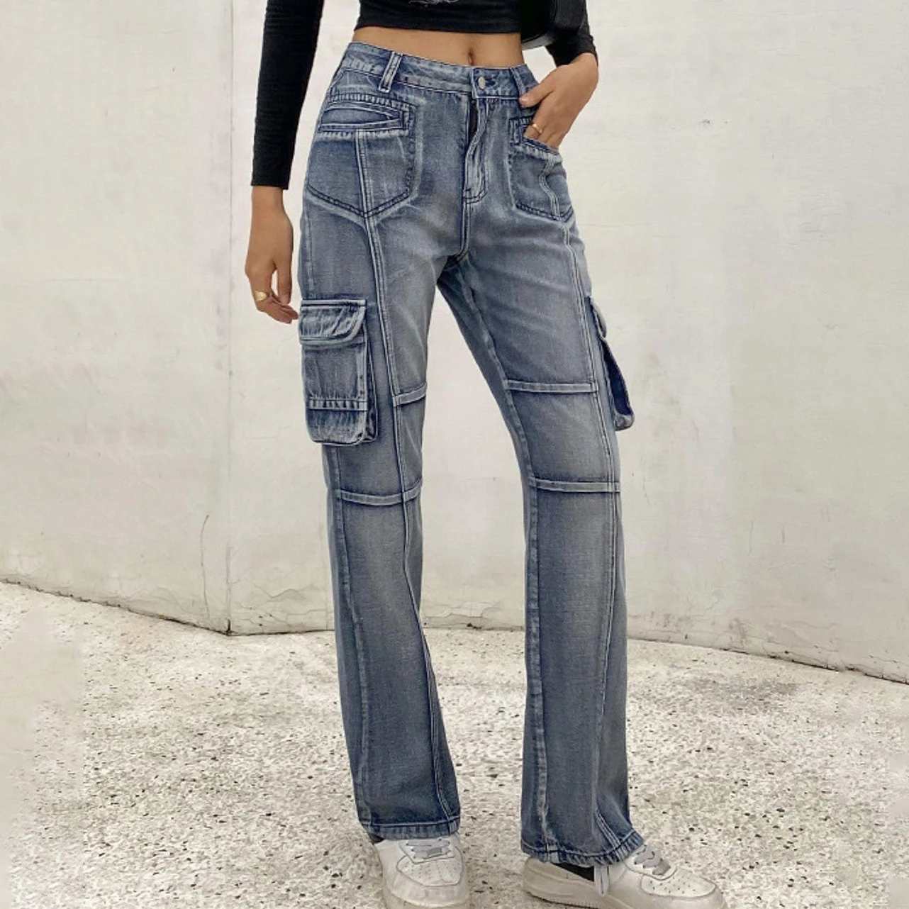 Autumn Fashion Women's Jeans Y2K High Street Low Waist Denim Pant Baggy Distressed Mom Boyfriend Straight Trouser Cargo Clothing
Autumn Fashion Women's Jeans Y2K High Street Low Waist Denim Pant Baggy Distressed Mom Boyfriend Straight Trouser Cargo Clothing