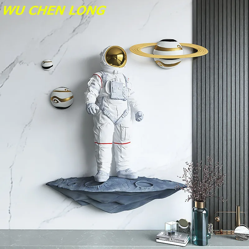 WU CHEN LONG Nordic Astronaut Wall Decor FRP 3D Spaceman Statue Wall Hanging Craft Modern Creative Background Home Decor R5643
WU CHEN LONG Nordic Astronaut Wall Decor FRP 3D Spaceman Statue Wall Hanging Craft Modern Creative Background Home Decor R5643