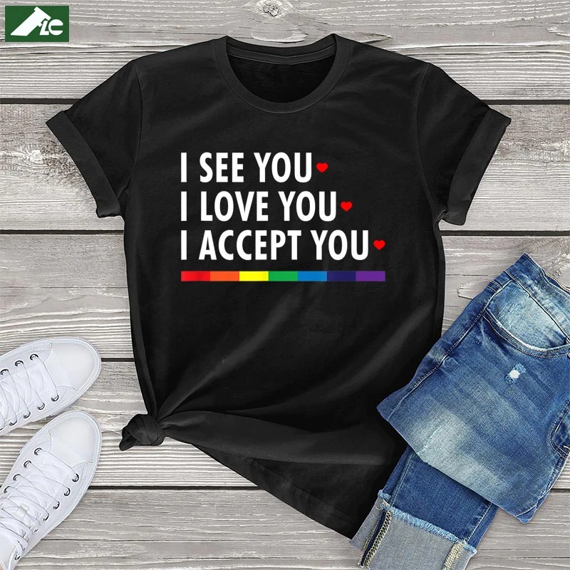 I See You I Love You I Accept You Shirt Women Couple Clothes Fashion Letter Graphic Tops Unisex Cotton Shirts Gifts To Women Men
I See You I Love You I Accept You Shirt Women Couple Clothes Fashion Letter Graphic Tops Unisex Cotton Shirts Gifts To Women Men