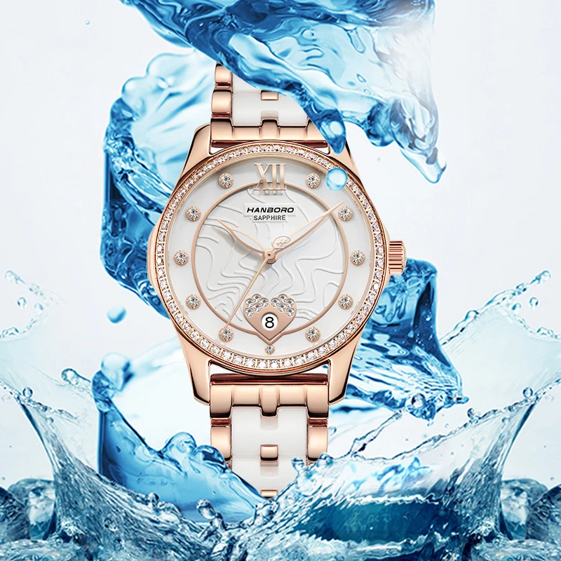 Ceramic Women's Watch Fashion Trend Watches Sapphire Crystal New 30m Waterproof Ladies Stainless Steel Quartz Wristwatch Famel
Ceramic Women's Watch Fashion Trend Watches Sapphire Crystal New 30m Waterproof Ladies Stainless Steel Quartz Wristwatch Famel