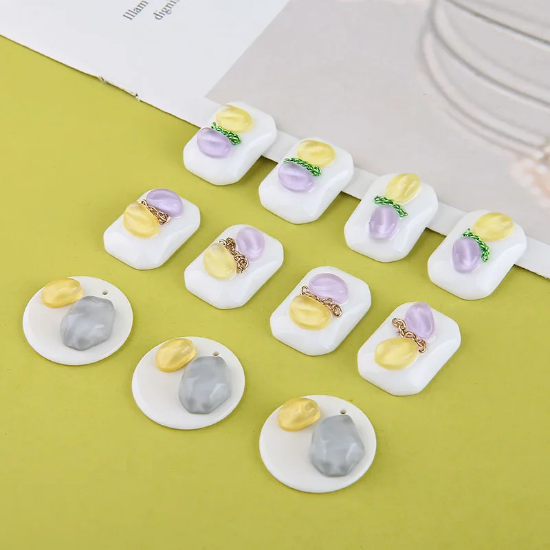 Personality creative splicing jelly color particle resin round patch DIY hand-made earrings phone case material 10pcs
Personality creative splicing jelly color particle resin round patch DIY hand-made earrings phone case material 10pcs