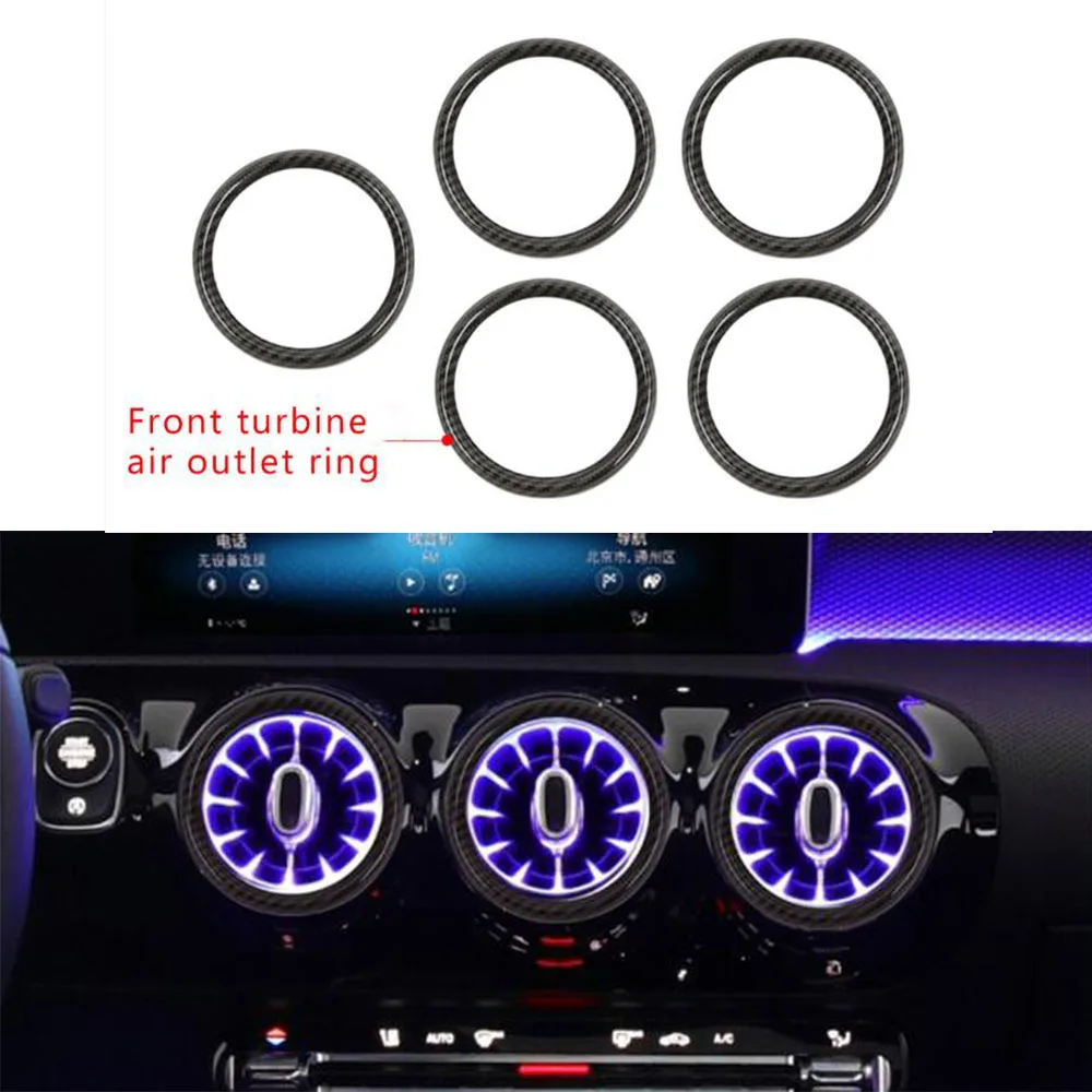 For Mercedes Benz 2019 A-class w176 w177 carbon fiber air outlet sticker/dashboard outlet decoration ring
For Mercedes Benz 2019 A-class w176 w177 carbon fiber air outlet sticker/dashboard outlet decoration ring