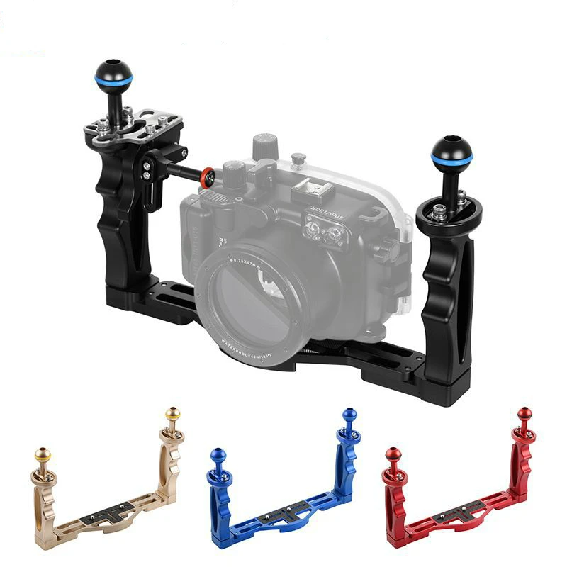 PULUZ Dual Handles Aluminium Alloy Diving Tray Stabilizer For Underwater Camera Housings For Sony Canon DSLR Camera
PULUZ Dual Handles Aluminium Alloy Diving Tray Stabilizer For Underwater Camera Housings For Sony Canon DSLR Camera