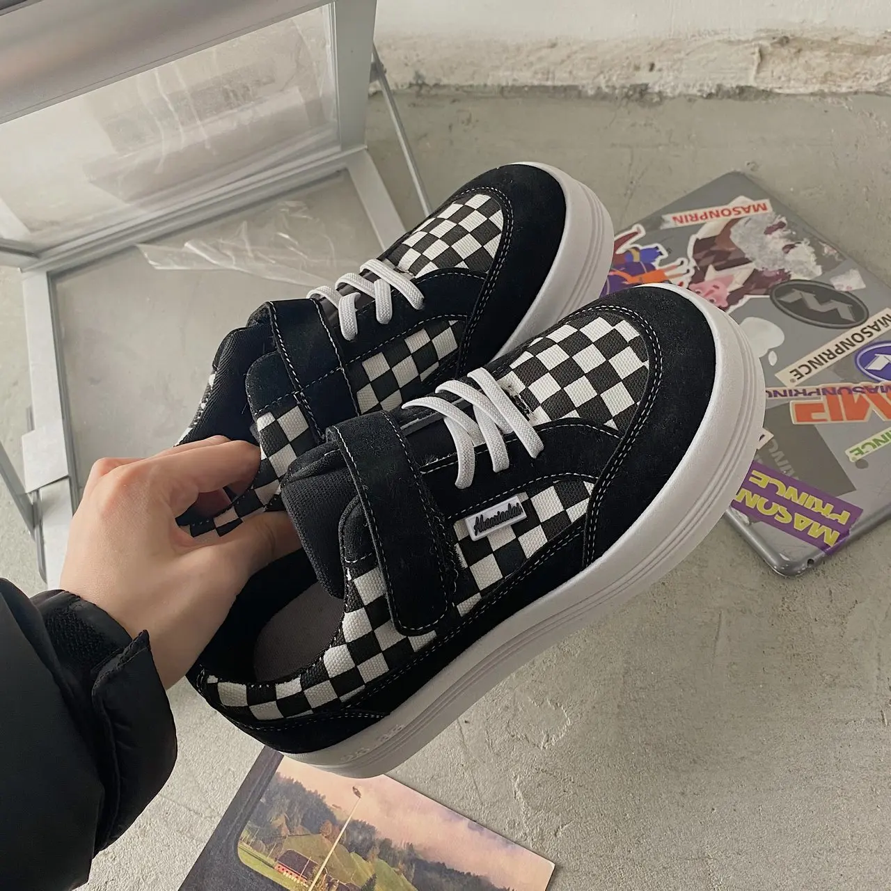 Spring Sneakers Women Casual Shoes Platform High Quality Fashion Checkerboard Outdoor Girls Zapatos Mujer Tenis Zapatillas A5-57 
Spring Sneakers Women Casual Shoes Platform High Quality Fashion Checkerboard Outdoor Girls Zapatos Mujer Tenis Zapatillas A5-57