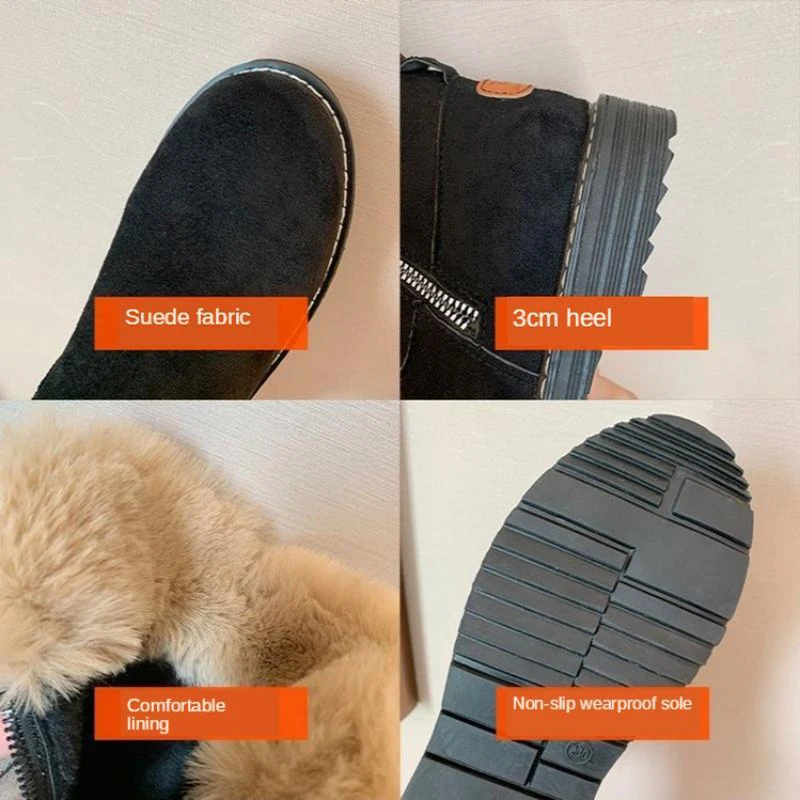 Women's Snow Boots Plush Warm Short Tube Ankle Boots Non-slip Cotton Shoes Female Thick Bottom Hiking Footwear Size 35-40
Women's Snow Boots Plush Warm Short Tube Ankle Boots Non-slip Cotton Shoes Female Thick Bottom Hiking Footwear Size 35-40