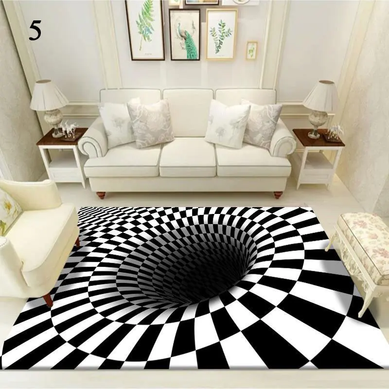 Square Carpet Modern Anti-Skid 3D Stereo Vision Carpet Floor Mat Vortex Illusion Pattern Simple For Living Room Bedroom Decor
Square Carpet Modern Anti-Skid 3D Stereo Vision Carpet Floor Mat Vortex Illusion Pattern Simple For Living Room Bedroom Decor