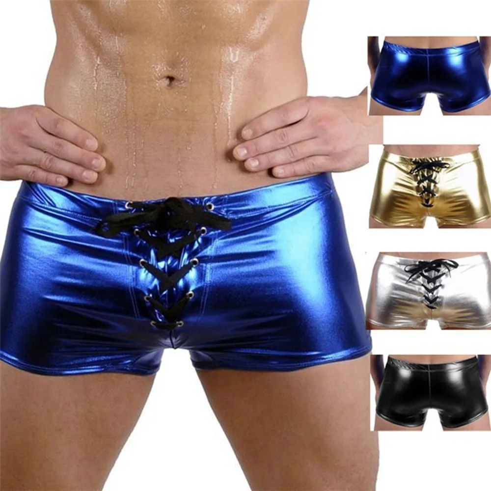 Plus Size Men Boxers Bright Sexy Boxershort Faux Leather Panties Performance Open Crotch Underwear Boxer Calsones Homme Shorts
Plus Size Men Boxers Bright Sexy Boxershort Faux Leather Panties Performance Open Crotch Underwear Boxer Calsones Homme Shorts