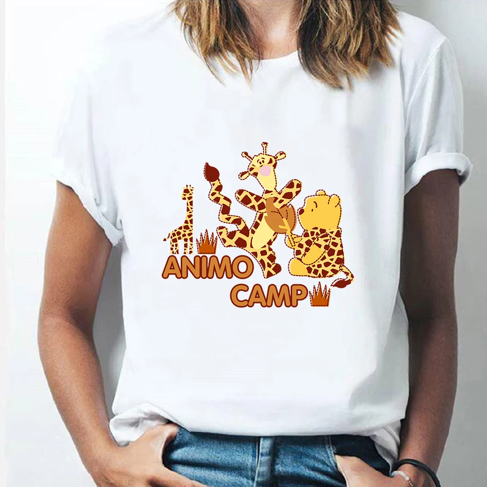 Loose T-shirts letter printed t-shirts woman disney Cartoons Winnie The Pooh Top woman Kawaii for Girls O-neck Aesthetic Clothes
Loose T-shirts letter printed t-shirts woman disney Cartoons Winnie The Pooh Top woman Kawaii for Girls O-neck Aesthetic Clothes