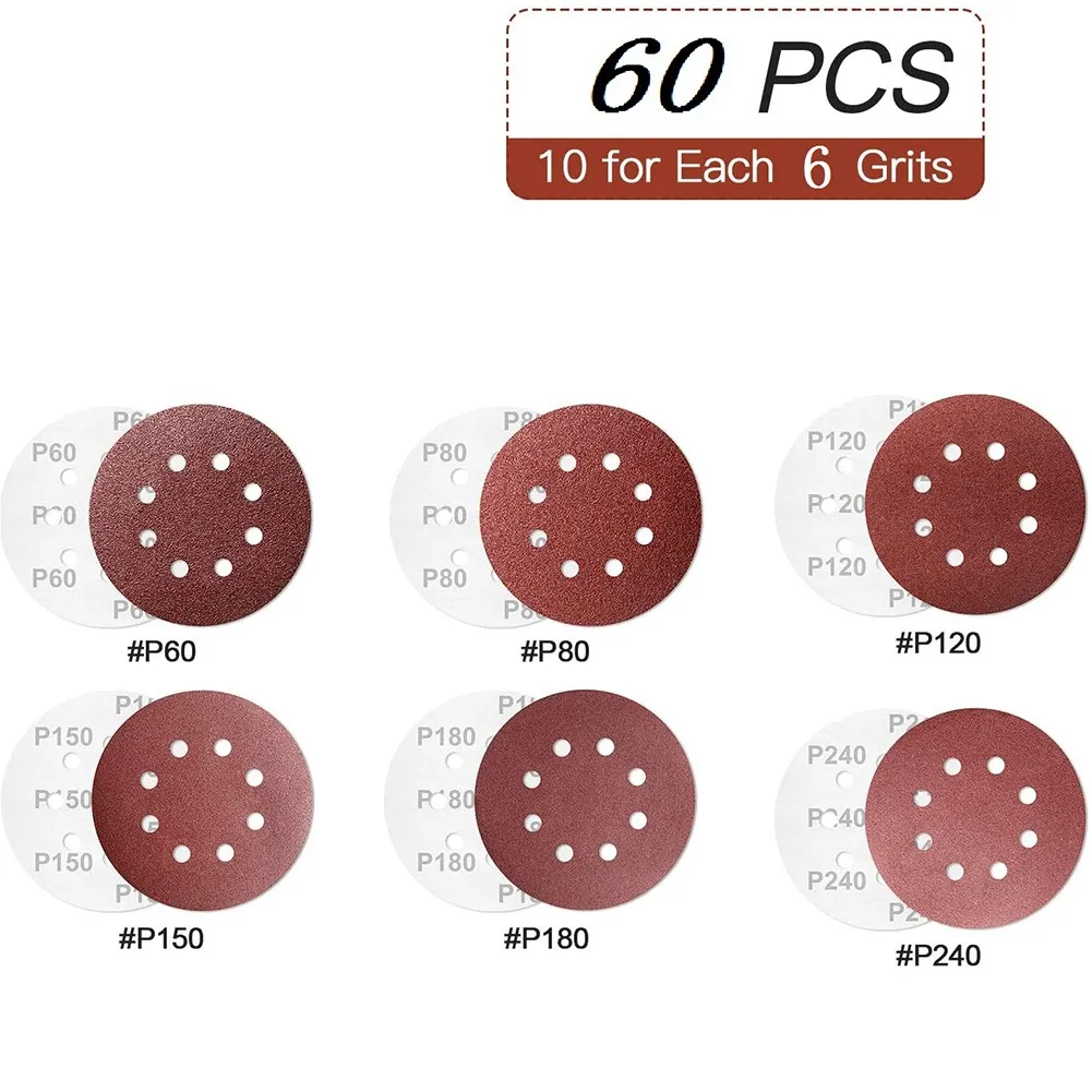 60pcs Sanding Discs Sandpaper 5Inch 40/60/80/120/150/180Grit With Backing Pad Red Sandpaper + Inner Tooth Tray Polishing Kit
60pcs Sanding Discs Sandpaper 5Inch 40/60/80/120/150/180Grit With Backing Pad Red Sandpaper + Inner Tooth Tray Polishing Kit