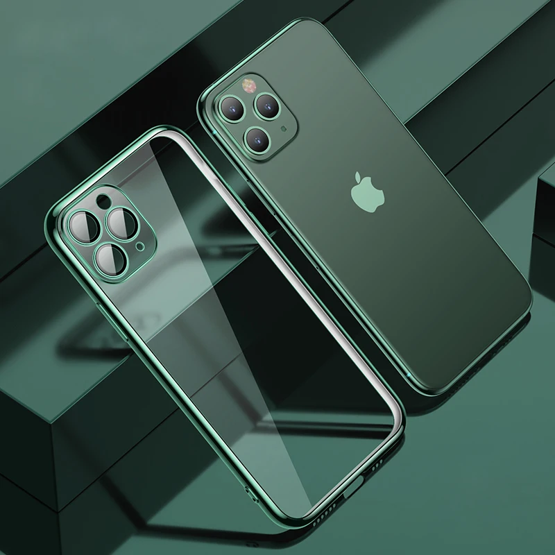 Integrated Camera Protector Film Case for iPhone 11 Pro Max 12 Mini 12Pro Luxury Plating Clear TPU Cover for iPhone 12 Pro Max
Integrated Camera Protector Film Case for iPhone 11 Pro Max 12 Mini 12Pro Luxury Plating Clear TPU Cover for iPhone 12 Pro Max