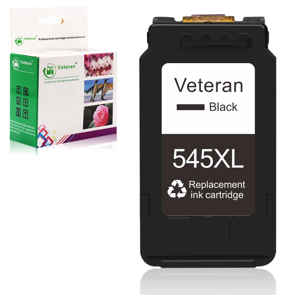 Veteran Refilled PG545 compatible for Canon PG 545 ink cartridge PG-545 Pixma MG2950 MG2550 MG2500 MG3050 MG2450 MG2400 printer
Veteran Refilled PG545 compatible for Canon PG 545 ink cartridge PG-545 Pixma MG2950 MG2550 MG2500 MG3050 MG2450 MG2400 printer