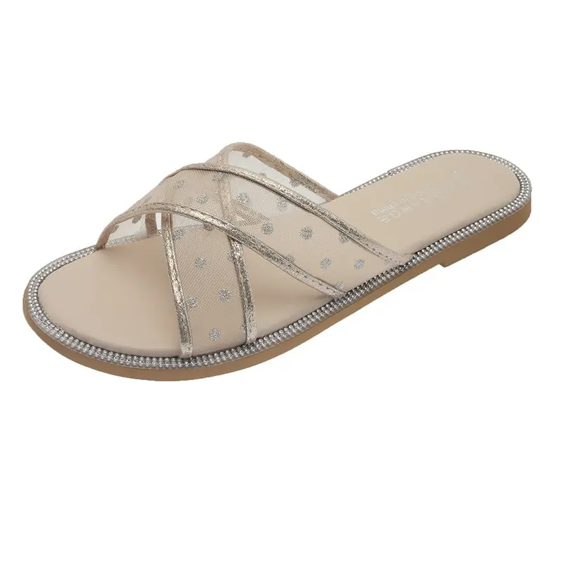 New Summer Slippers Fashion Cross Rhinestone Women's Sandals Ladies Beach Slippers Flats Casual Slipper Sandals Plus Size 2021
New Summer Slippers Fashion Cross Rhinestone Women's Sandals Ladies Beach Slippers Flats Casual Slipper Sandals Plus Size 2021