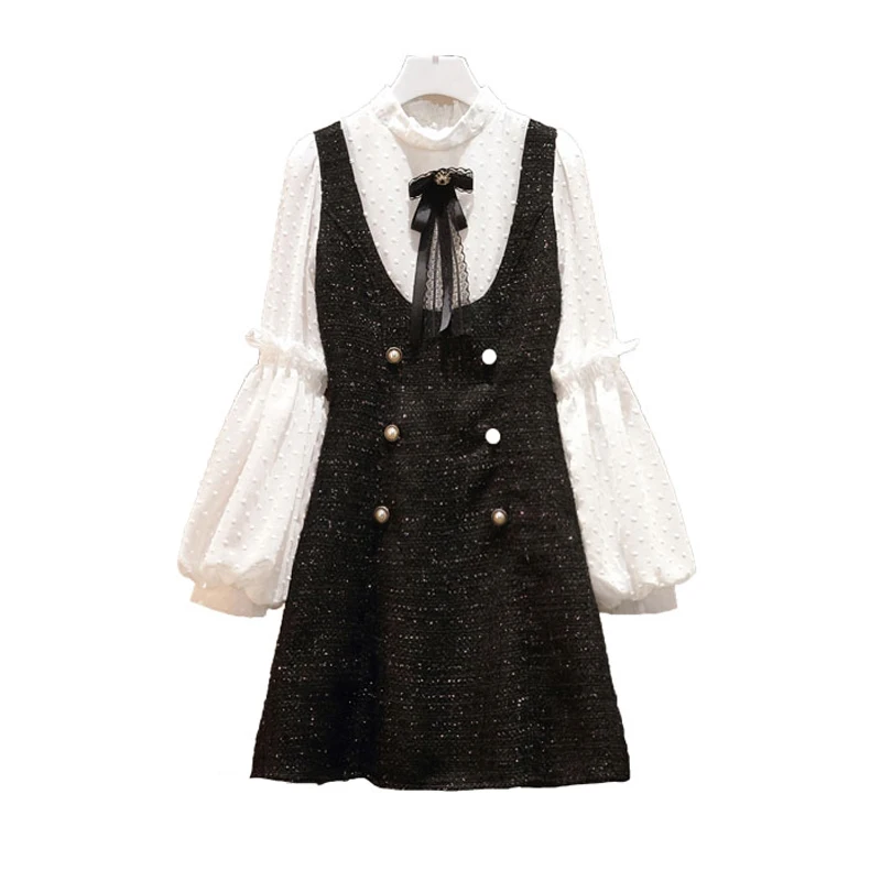 womens dresses Tweed Stand Collar Chiffon Tweed Patchwork Bow Button Puff Sleeve Long Sleeve Mini Dress
womens dresses Tweed Stand Collar Chiffon Tweed Patchwork Bow Button Puff Sleeve Long Sleeve Mini Dress
