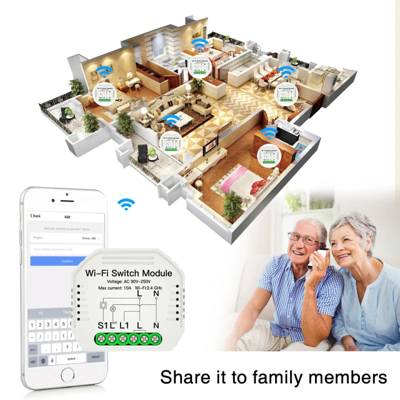 2 Gang WiFi Smart Light Switch Diy Module Smart Life/Tuya APP Remote Control Works With Alexa Echo Google Home 1/2 Way
2 Gang WiFi Smart Light Switch Diy Module Smart Life/Tuya APP Remote Control Works With Alexa Echo Google Home 1/2 Way