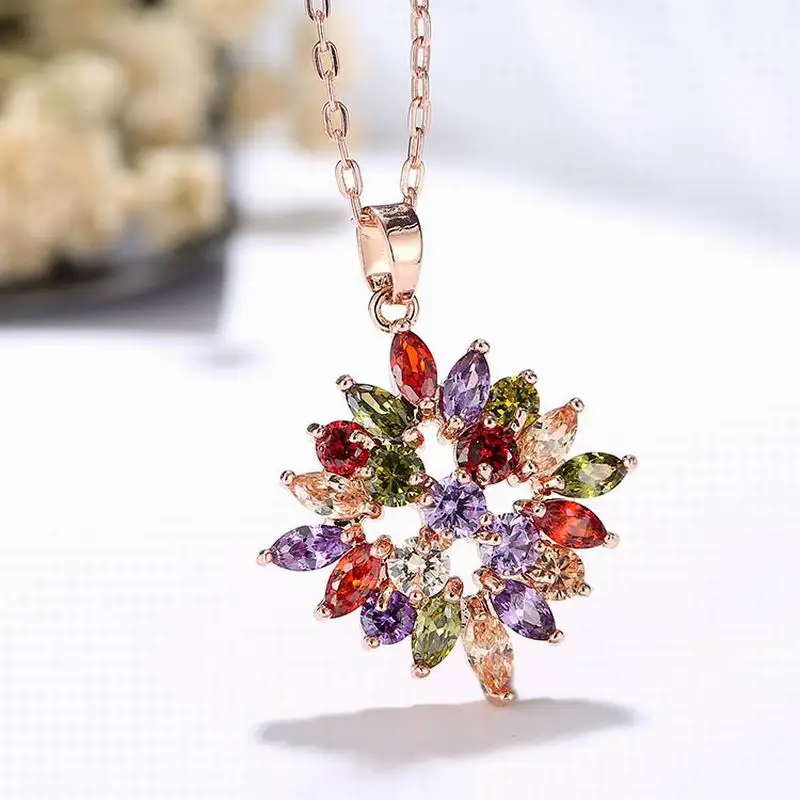 Fashion Rose Gold Color Flower Pendant Necklace New Cute Romantic Gothic Chain Clavicle Necklace For Women Jewelry
Fashion Rose Gold Color Flower Pendant Necklace New Cute Romantic Gothic Chain Clavicle Necklace For Women Jewelry