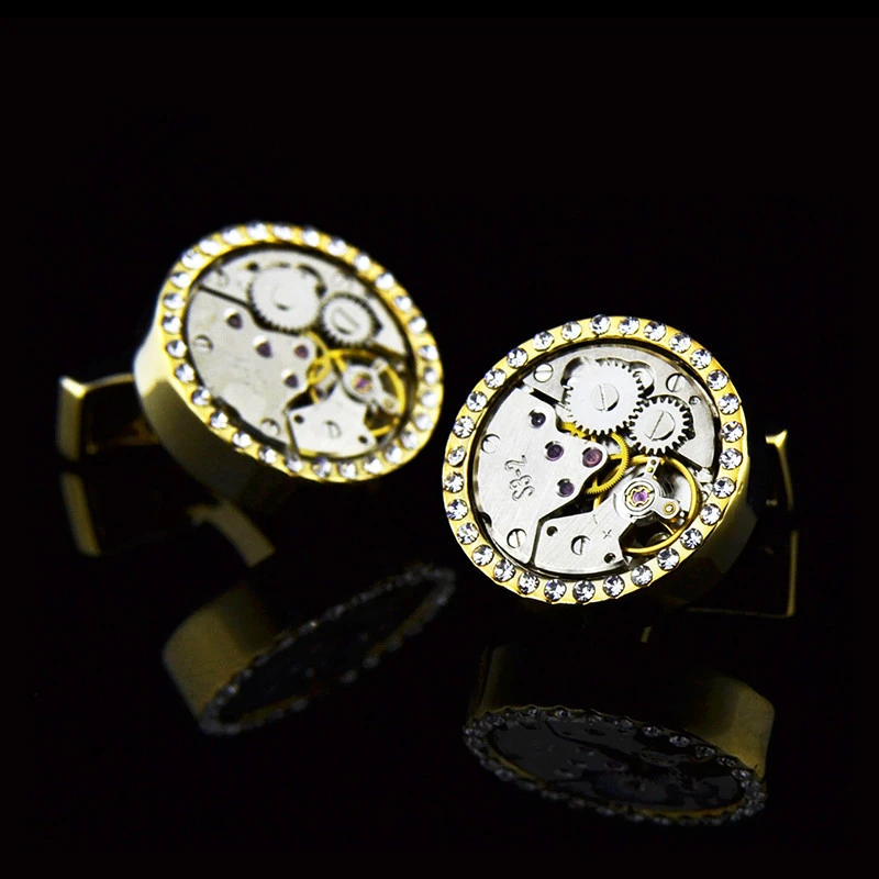 FLEXFIL jewelry fashion brand of shirts cufflinks gold movement cufflink crystal wedding button male high quality free shipping
FLEXFIL jewelry fashion brand of shirts cufflinks gold movement cufflink crystal wedding button male high quality free shipping