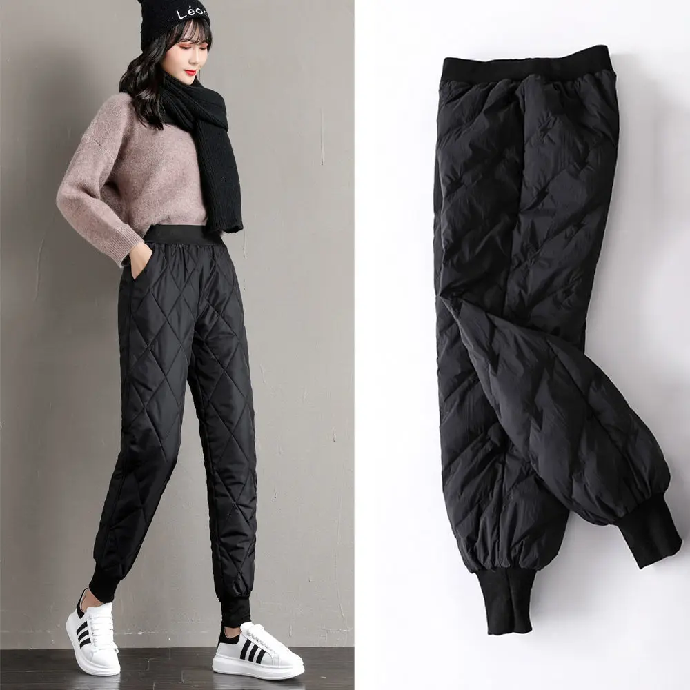 Winter Trousers Women Black Plus velvet Thick High-waist Casual Pants Fashion Down cotton Student Warm Pants Plus size 4XL
Winter Trousers Women Black Plus velvet Thick High-waist Casual Pants Fashion Down cotton Student Warm Pants Plus size 4XL