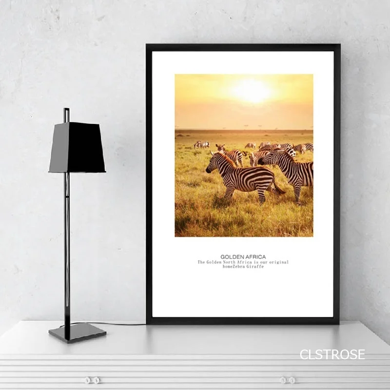 Nordic North Africa Sunshine Grassland Scenery Zebra Giraffe Posters Canvas Pictures For Living Room Bedroom Decorative Unframed
Nordic North Africa Sunshine Grassland Scenery Zebra Giraffe Posters Canvas Pictures For Living Room Bedroom Decorative Unframed